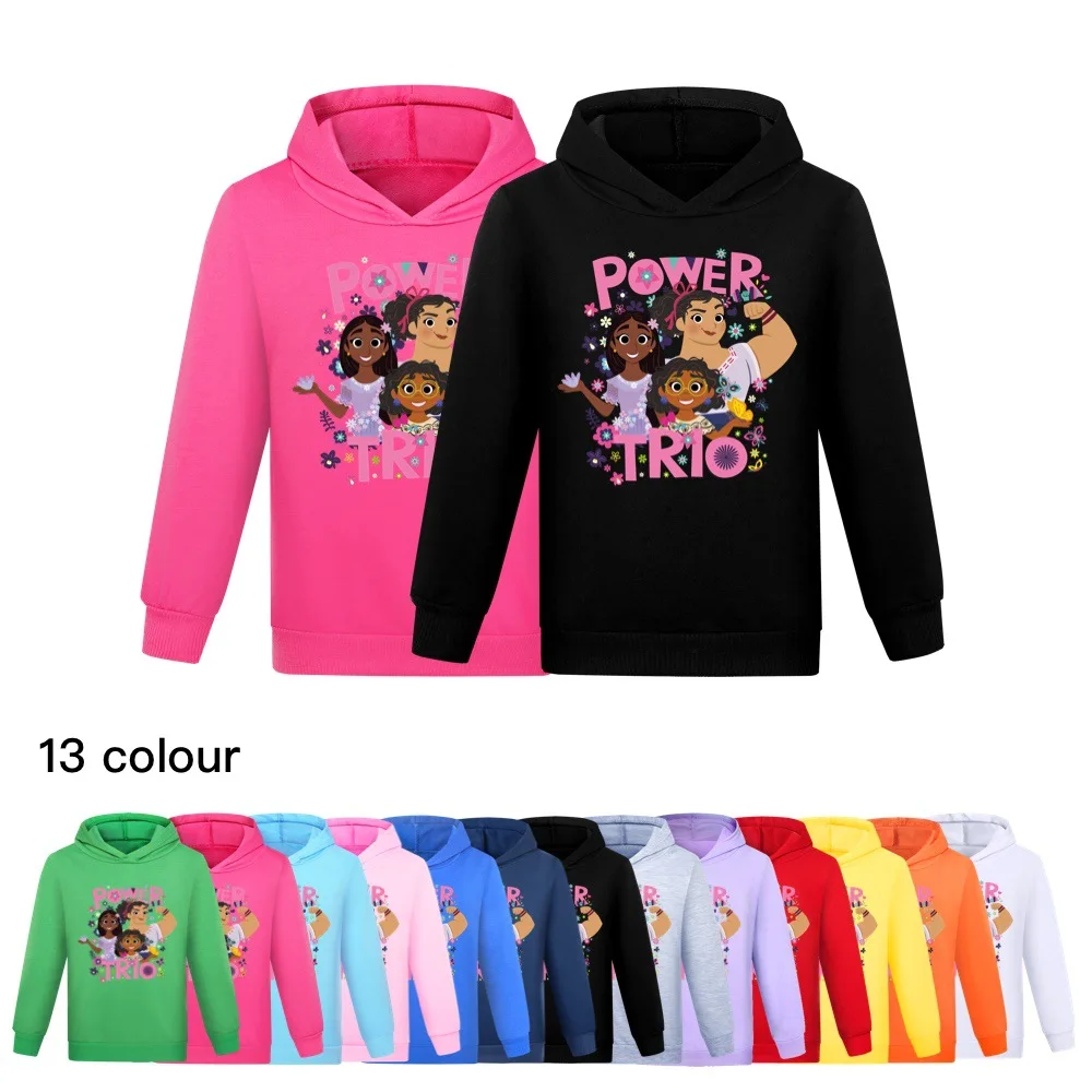

2022 Disney Fall New Movie Encanto Mirabel Cartoon Print Fashion Girls Boys Long Sleeve Hoodie Kids Clothing 2-16Y