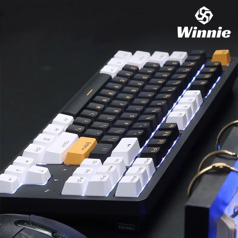 

Механическая клавиатура Dareu A87 Pro, режим Thri, прокладка, структура, клавиатура PBT Hot Swap, Офисная Клавиатура с Rgb подсветкой, функция Rollover, игровая клавиатура