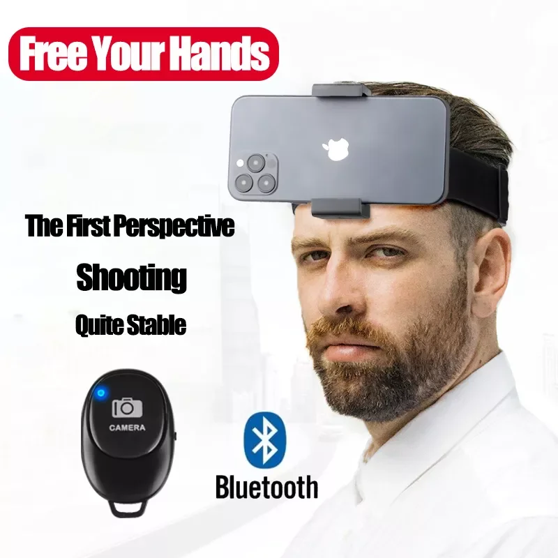 

Universal Head Strap Mount Headband Holder With Mobile Phone Clip Holder For Smartphones mobilephone bluetooth Volg Accessories