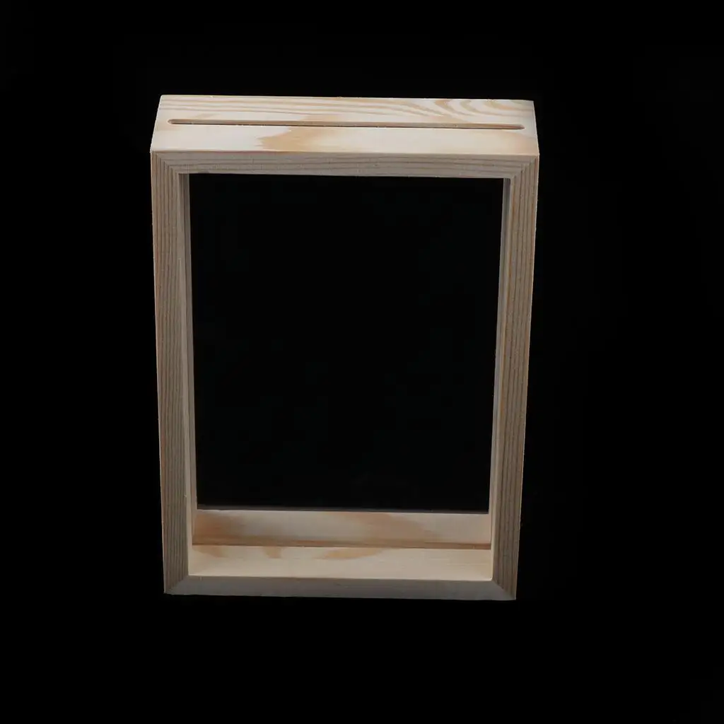 

Transparent wooden frame made of double-sided glass for family and friends