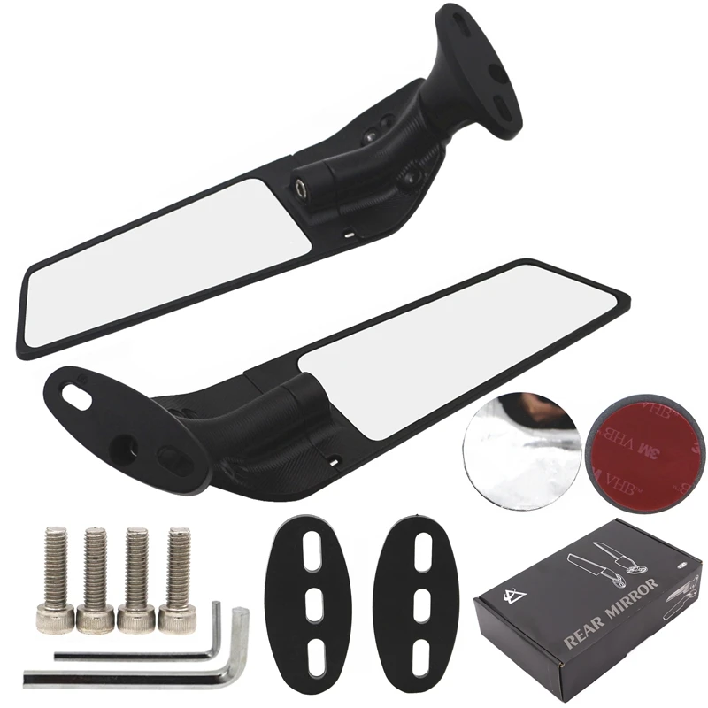 Мотоциклетные зеркала заднего вида Регулируемые вращающиеся боковые для KAWASAKI