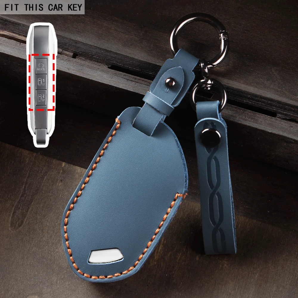 

Кожаный чехол для автомобильного ключа с 5/6/7/8/9 кнопками для Kia EV9 Picanto Sorento MQ4 Carnival KA4 Morning K5 Carens 2024