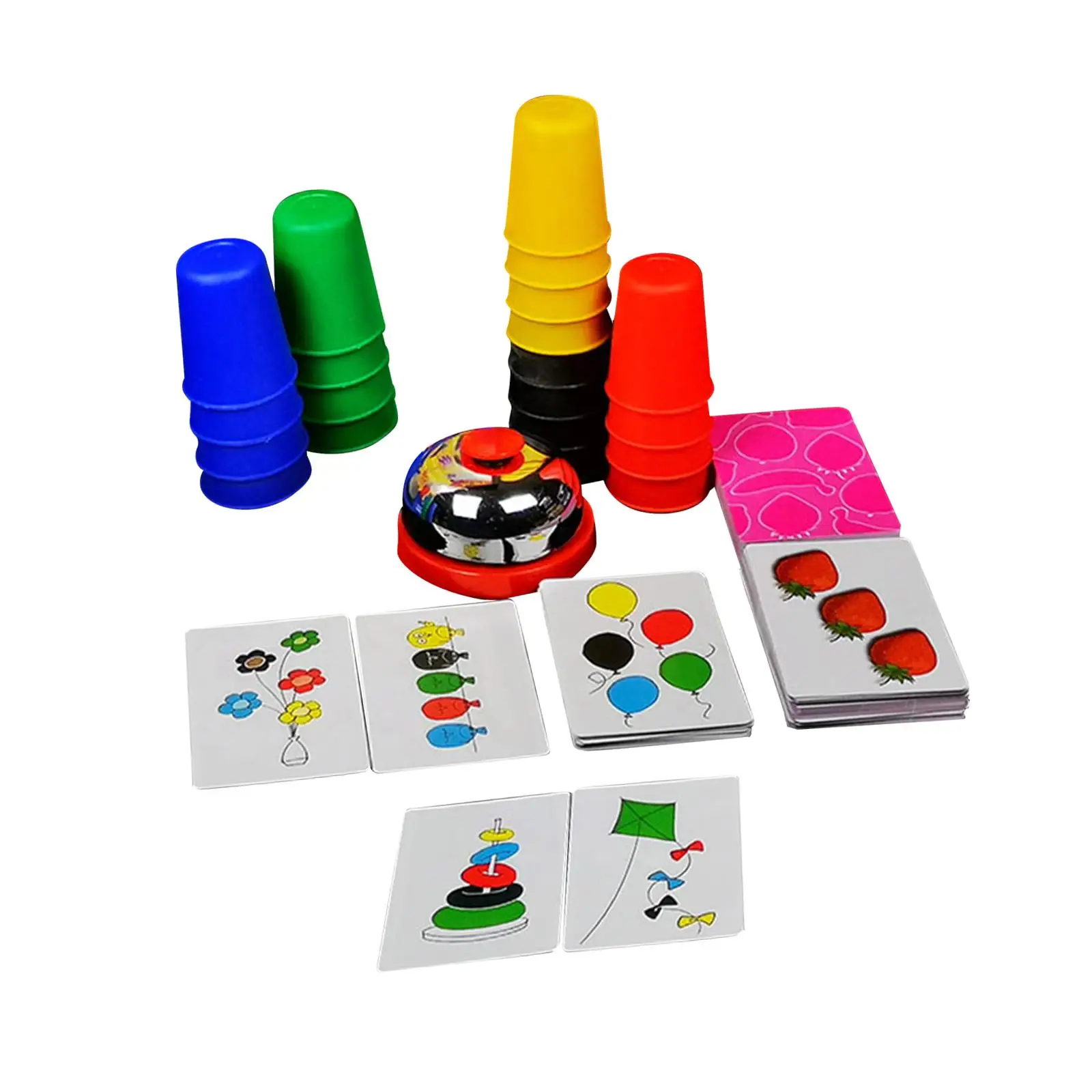 

Speed Stacking Cups Set with Picture Cards Funny Quick Cup Games Stacking Cups Games for Adults Boys Girls Children Teens