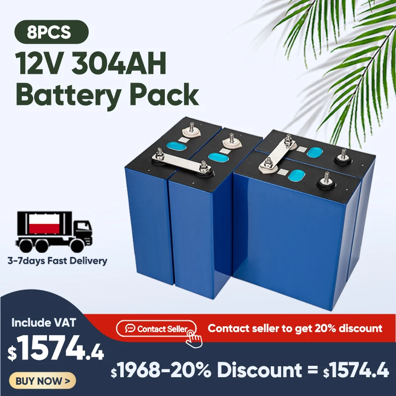 

Литий-железо-фосфатный аккумулятор 304AH 24V 300AH, 8 шт.