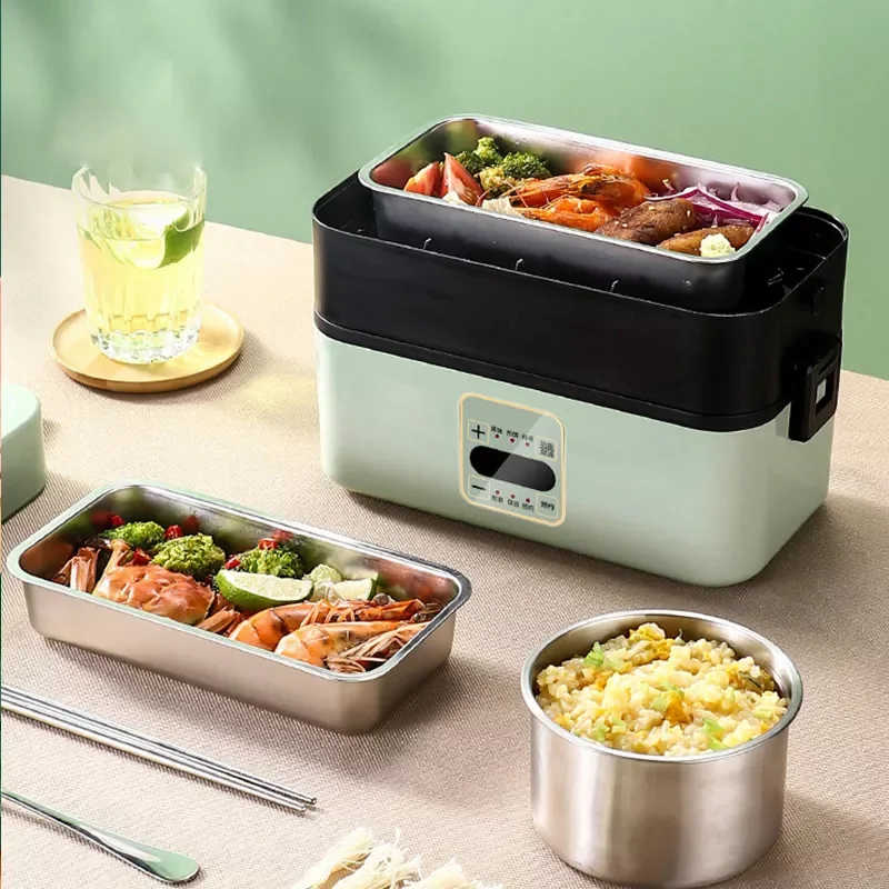 

Portable Electric Heating Bento Lunch Box Meals Office School Restaurant Thermal Fresh Boxes Dinnerware Food Storage Container
