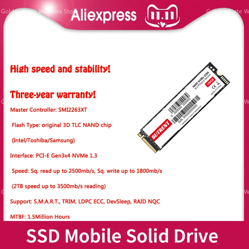 

SSD 1tb 2tb SSD M2 NVMe PCIe 3.0 x4 M.2 2280 NVMe SSD Drive Internal Solid State Disk for PS5 Desktop