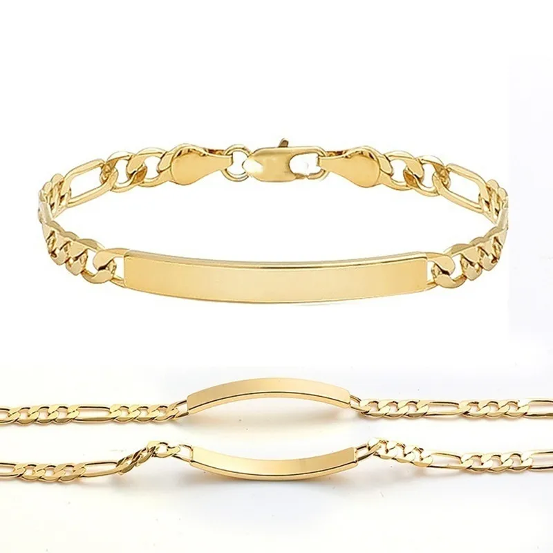 

Gold Color Men's Bracelet Chain For Men Jewelry Women Jewelry 215mm 8.5inch, Width:5mm