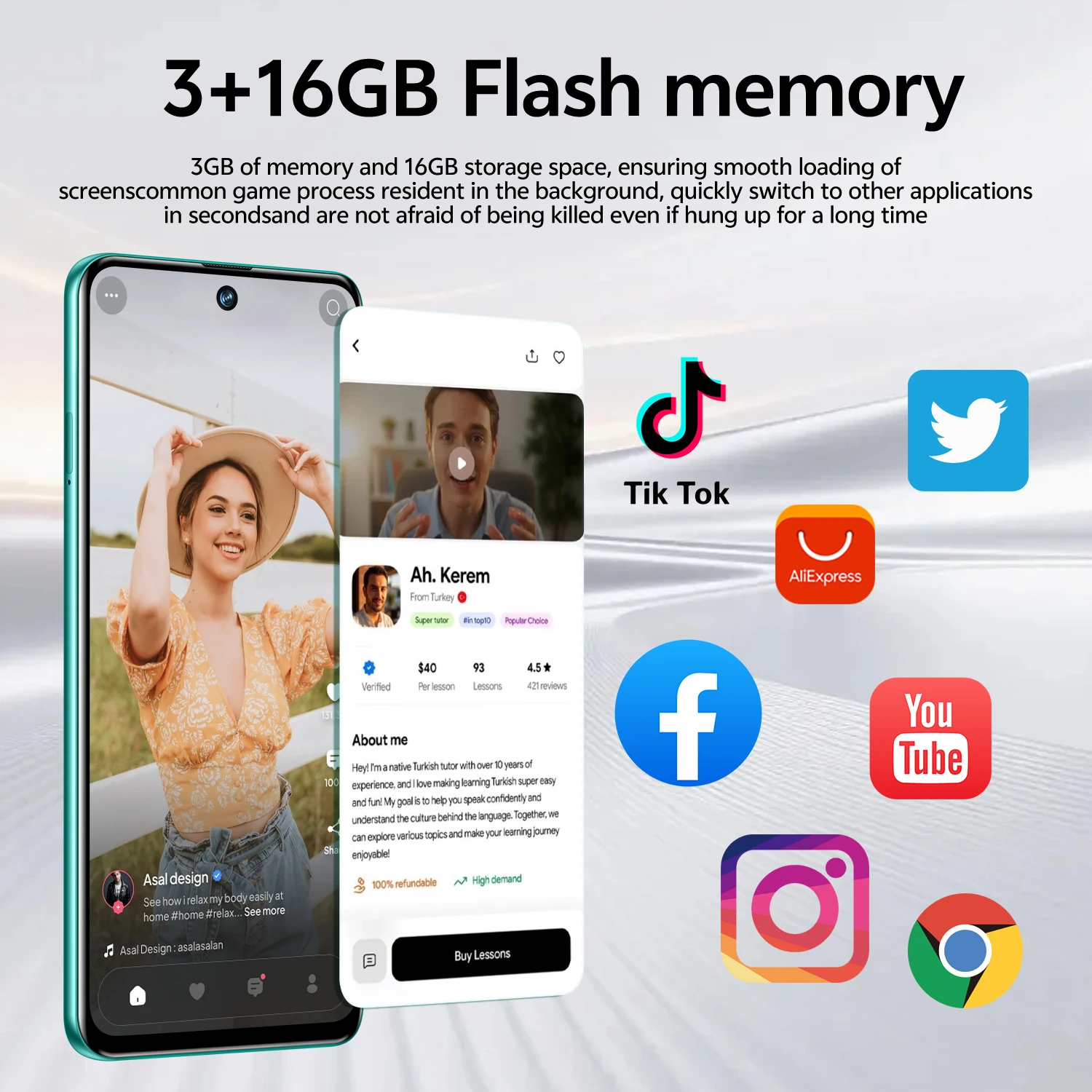 Фото Смартфон IVMI Global Camon50 Pro, 6.85 дюйма, Android 10, 3 ГБ ОЗУ, 16 ГБ ПЗУ, Face ID, 4G, Google Play Store №4
