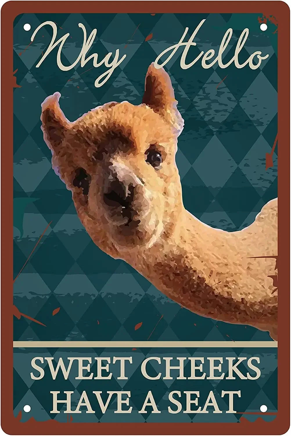 

Забавная цитата в ванную комнату, металлический жестяной знак, винтажный жестяной знак, почему Hello Sweet Cheeks имеет знак сиденья, альпака, жестяной знак для дома, бара, паба