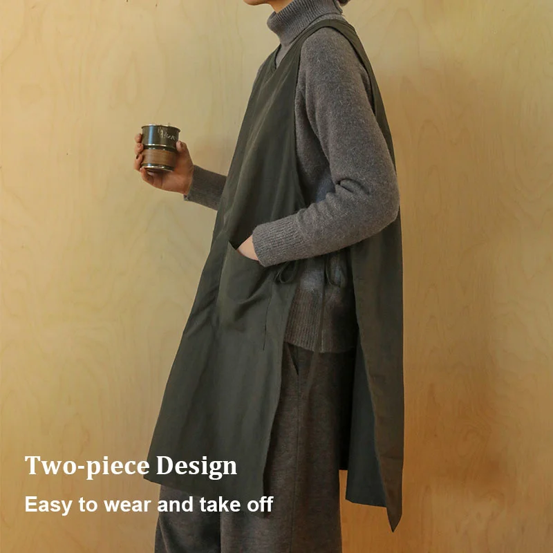 Водонепроницаемый кухонный фартук с карманами