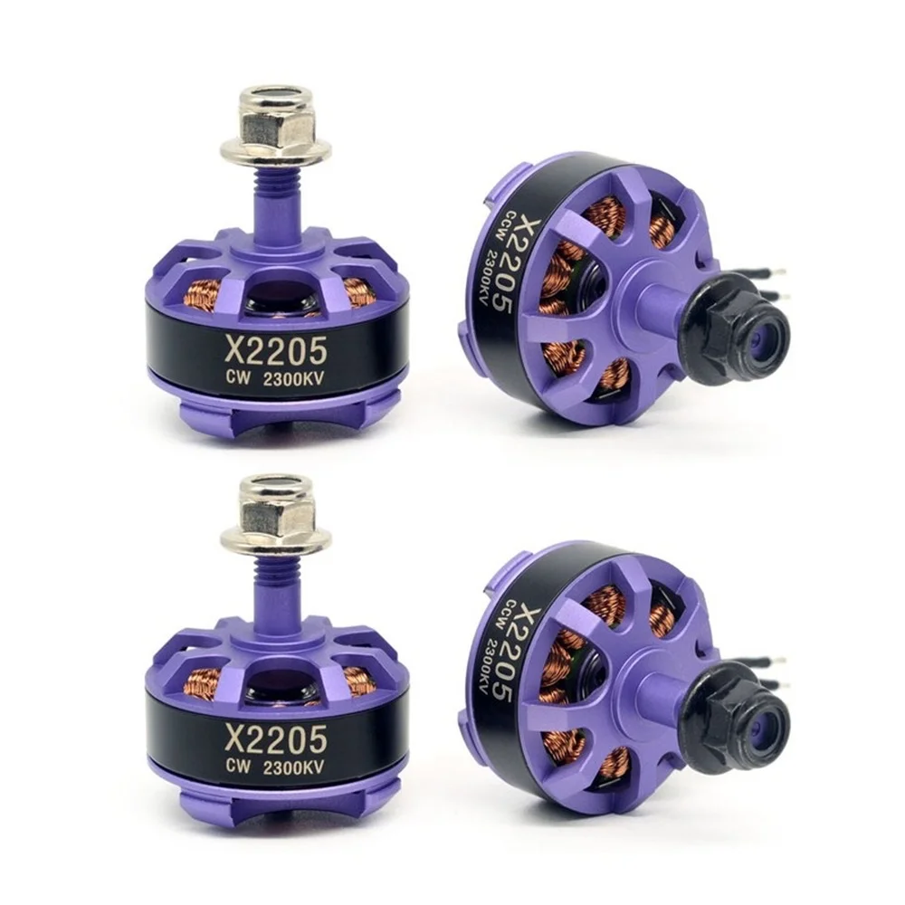 4 шт. 2205 2300KV CW CCW FPV Бесщеточный двигатель 2-4S Lipo 5mm вал RC Quadcopter Multicopter QAV250 ZMR250 260 Multirotor