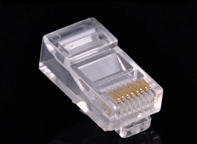 

Модульный сетевой Ethernet-разъем 8P8C, 5 шт., RJ45 CAT5E, 8 ядер, позолоченные Сетевые Кабельные головки