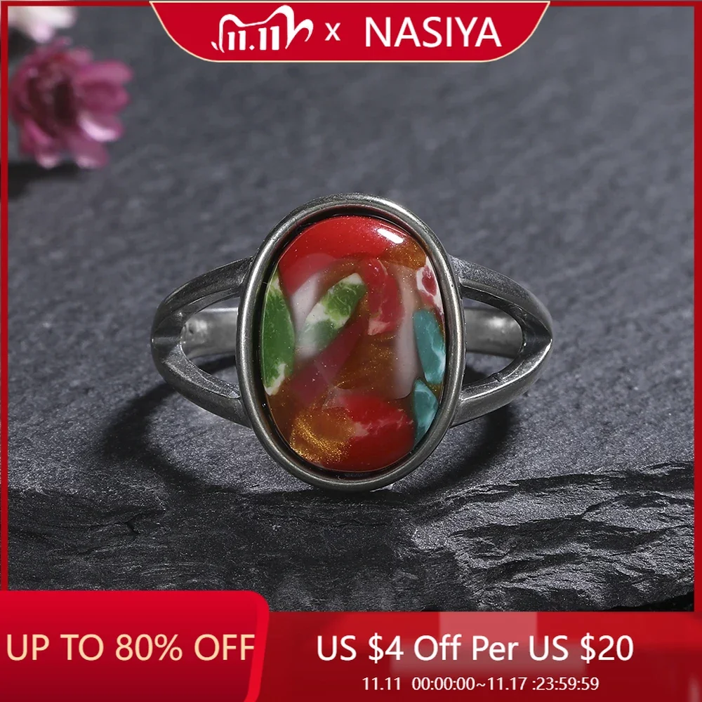 

Кольцо из серебра 925 пробы с натуральным императорским камнем