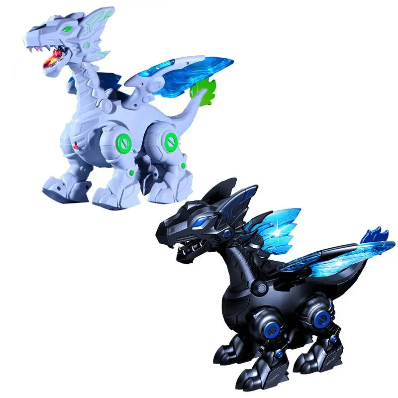 

Mechanical Dinosaur Simulation Electric Dinosaur Light Toy Mechanical Dinosaur Model Toy With Spray Effect Wings Flutter Head