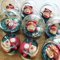 ponyo comic miniatures creative kawaii car accessories family aquarium ornaments toys handmade birthday gifts