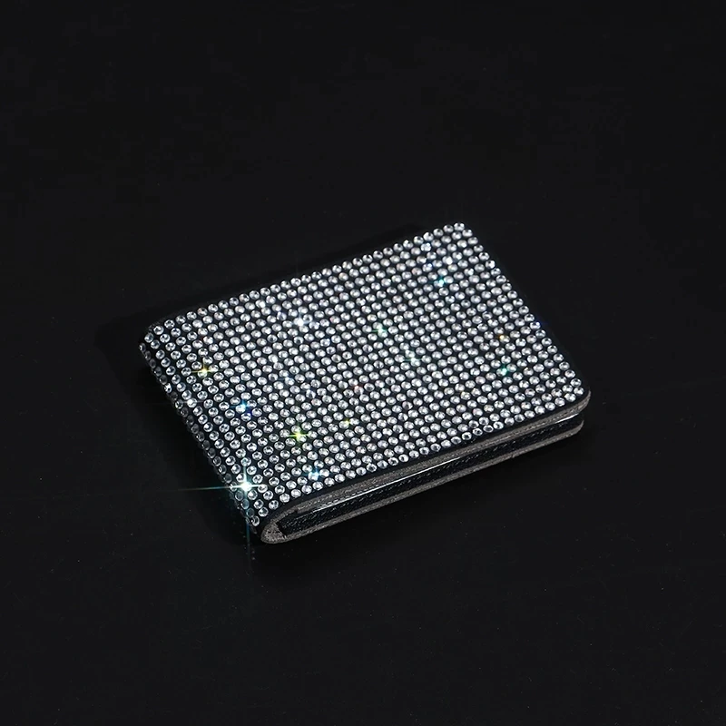 Кожаный Автомобильный держатель для водительских прав Хрустальный чехол