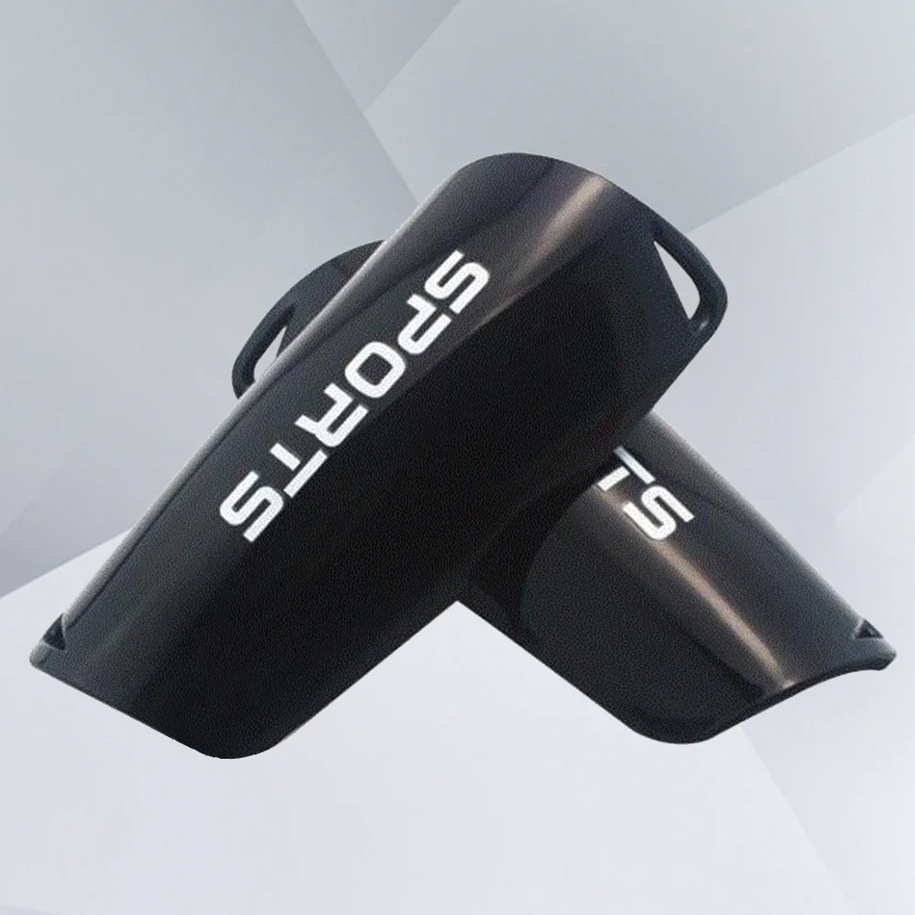 

1 Pair Football Shin Pads Soccer Calf Guards Lightweight Breathable Leg Protector Protective Gear Equipment (Black)