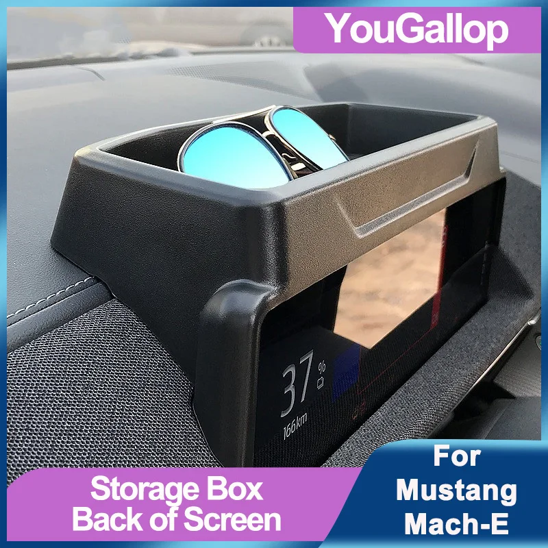 

Storage box for Mustang Mach-E Back of Screen Sunglasses Tissue Tidying Non-slip Silicon Pad car accessories for Ford MACH-E