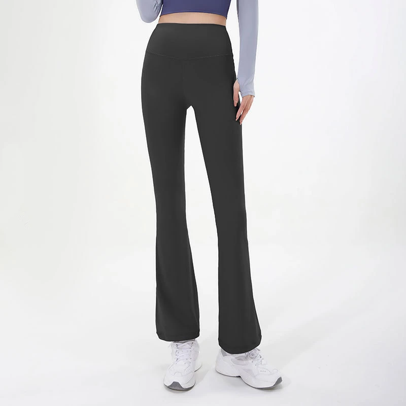 Women Flare Pant Quick Dry Sport Bell-Bottoms Leggings High Waist Wide Leg Yoga Pants Elastic Gym Fitness Flared Trousers Female