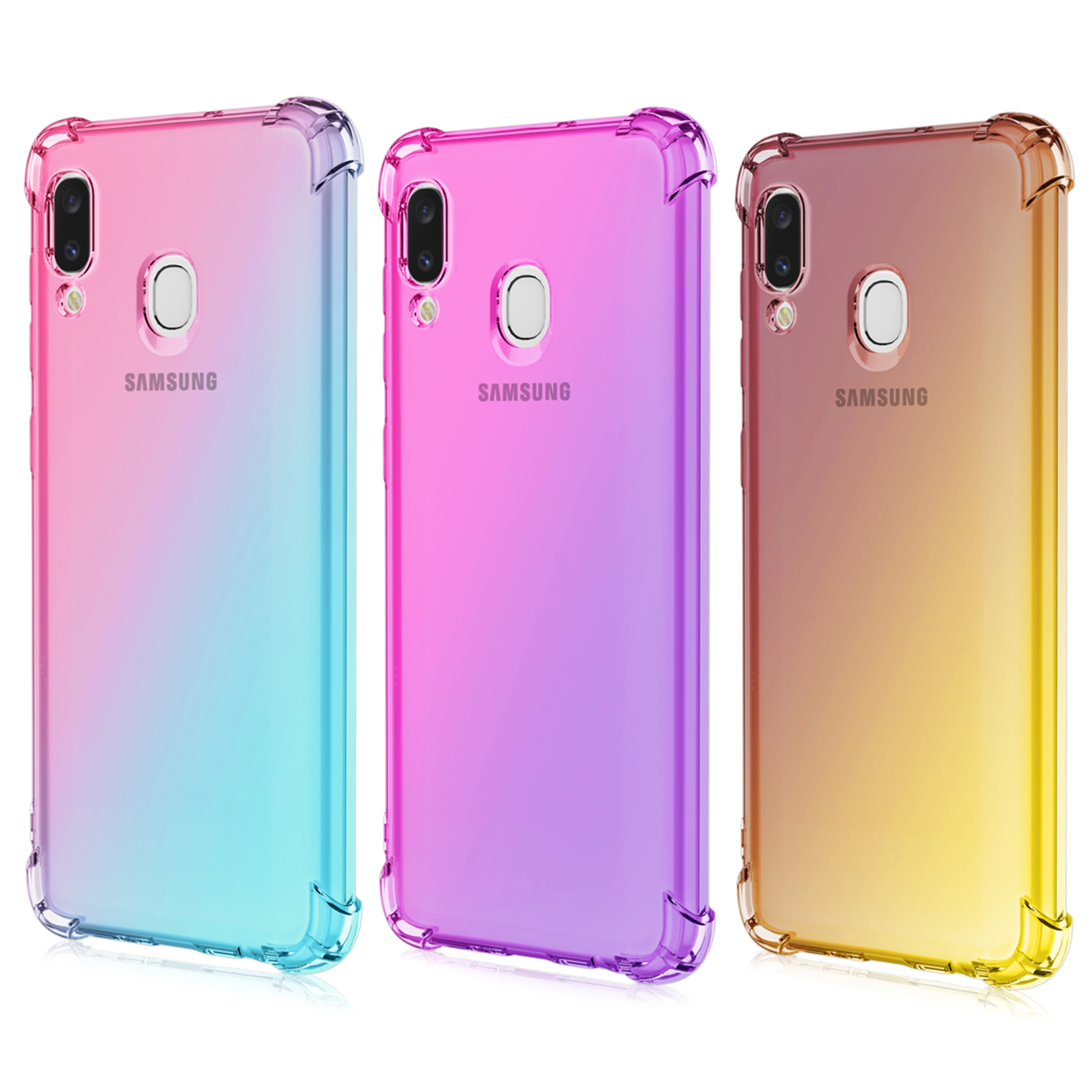 Чехол для Samsung Galaxy A34 A33 A32 5G A324G A31 A30S A3Core милый градиентный тонкий гибкий защитный чехол из ТПУ с защитой от царапин