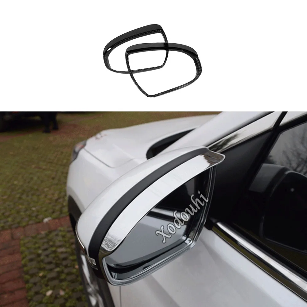 

For Hyundai Tucson 2015 2016 2017 2018 Car Body Eyebrow Rear View Side Glass Mirror Trim Frame Rain Shield Sun Visor Shade 2PCs