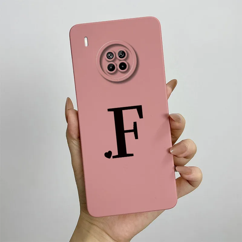 For Huawei nova 8i Case Cover NEN-L22 NEN-LX1 NEN-LX3 Phone case Cute Couple Letters Square Shockproof Back