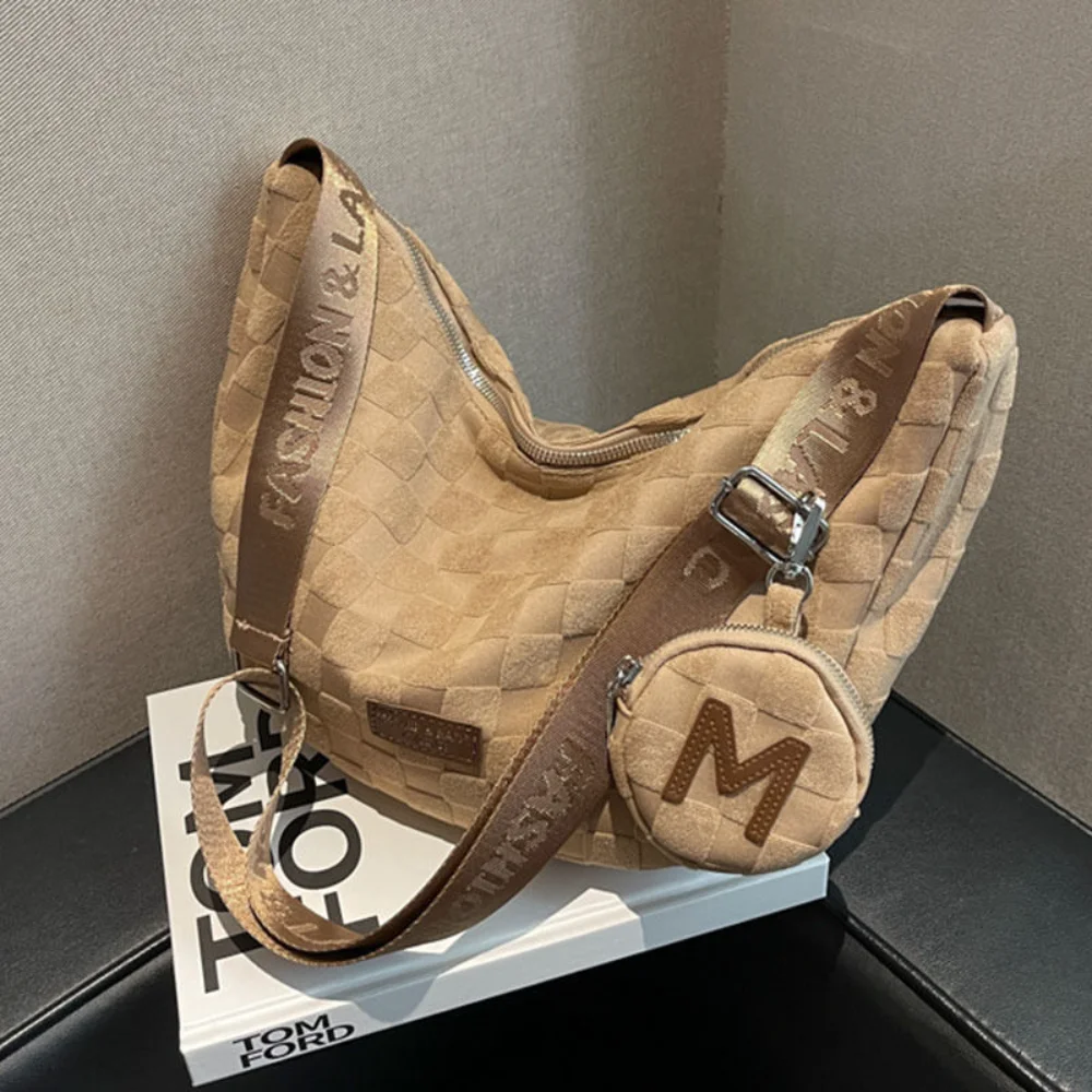 

Crossbody Bag White Cotton Cloth Bag Fashion New Tote Bag Women's Bag Large Capacity Bag