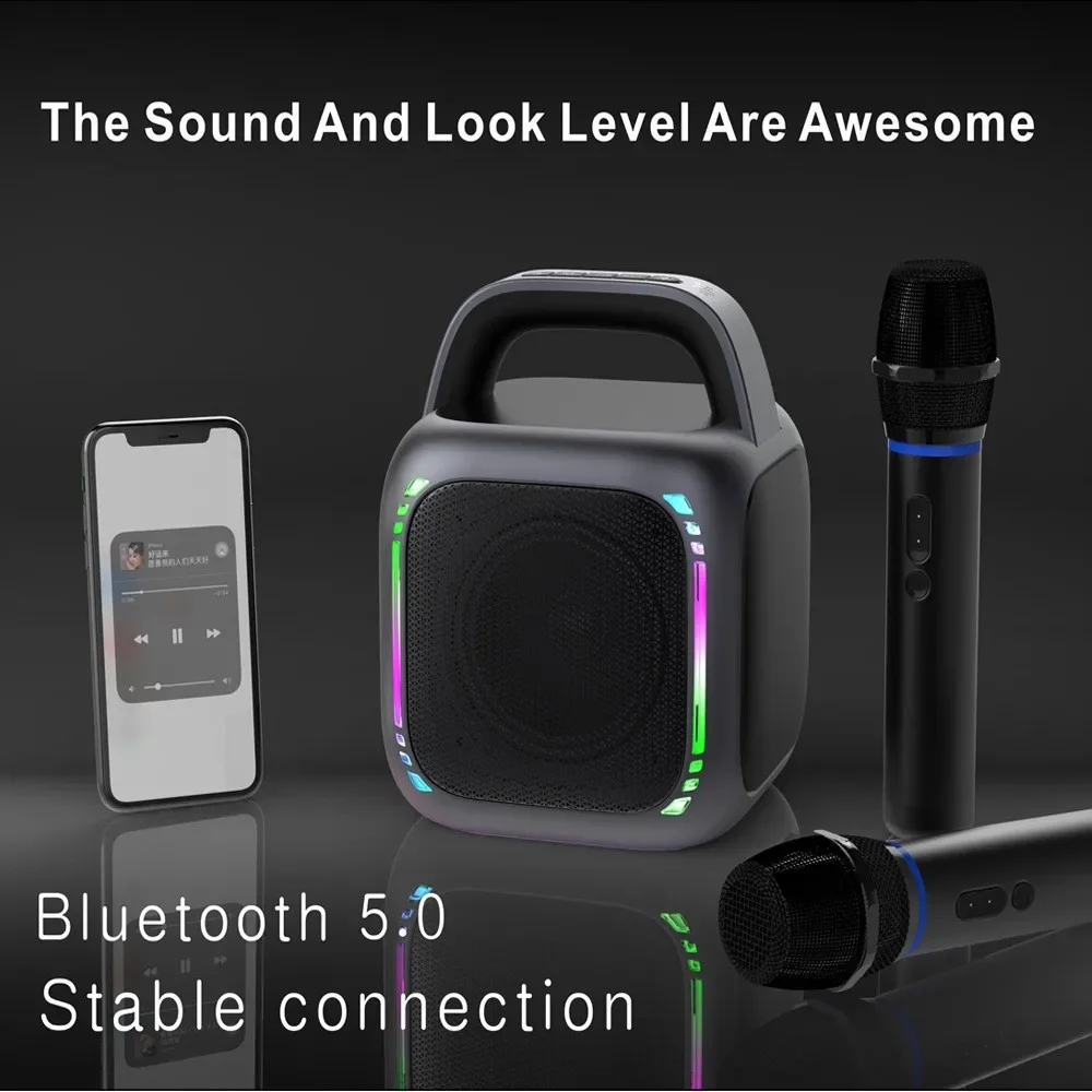 Портативный караоке Bluetooth-динамик 50 Вт
