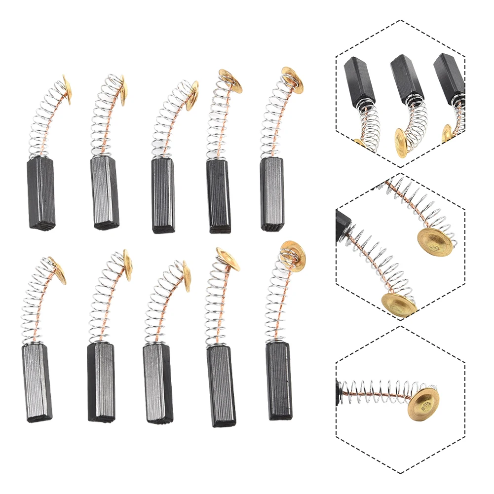 

10pcs Carbon Brush Feathered Suitable For Electric Grinder Electric Drill Power Tool Replacemen Carbon Brush Tools Supplies