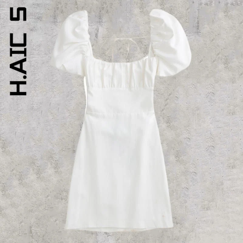 

H.Aic S Women Dress Fashion Korean Outfits Soft Chic Sweet Dress Lazy Girl Streetwear Harajuku Popular Female Clothing Vestidos