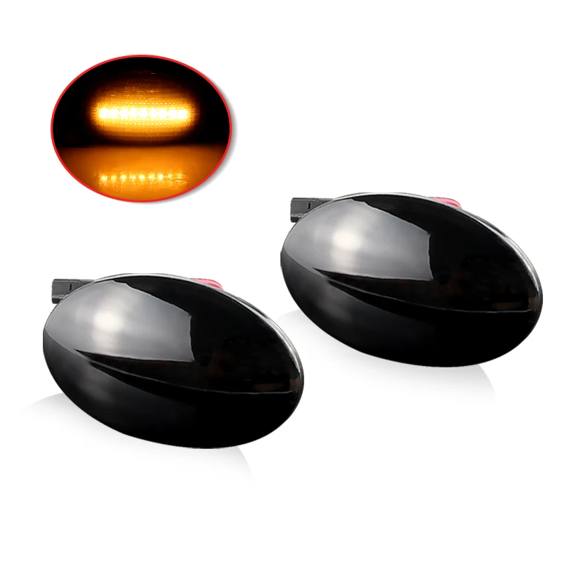 2 шт. плавный светодиодный динамический боковой габаритный фонарь для Ford Fiesta III IV