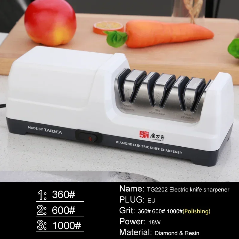 TAIDEA Electric Diamond Knife Sharpener New Upgrade Sharpening System Have Polishing Grit 360/600/1000# Professional Sharpeners