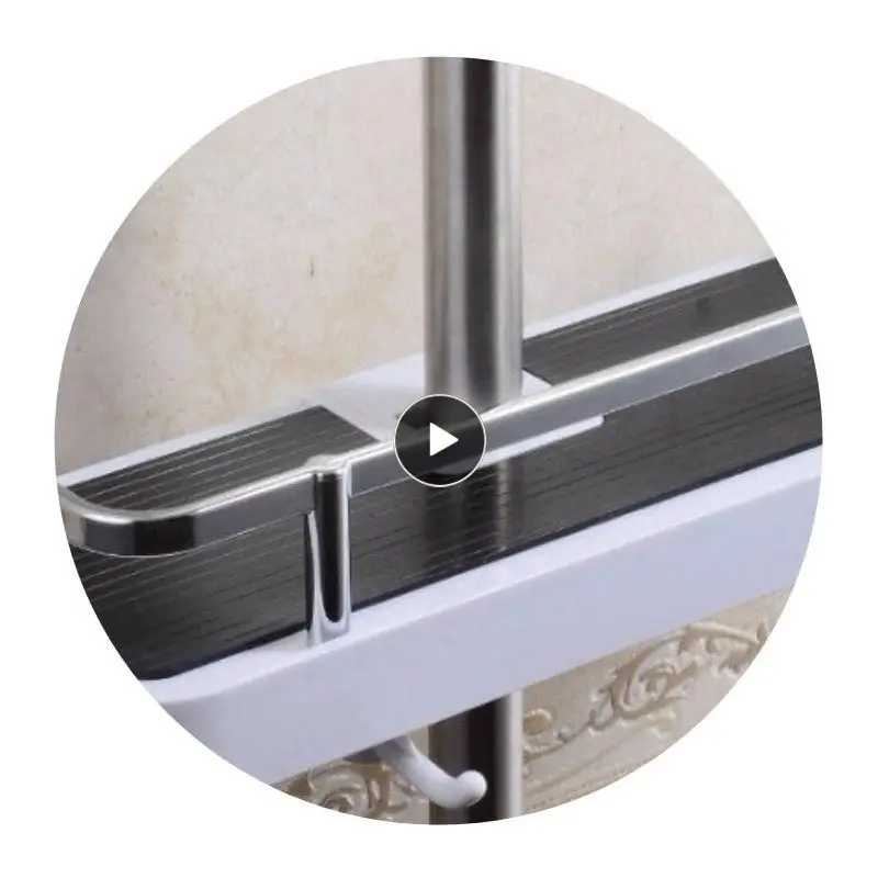 

Faucet Storage Rack Plastic Towel Rack Shower Gel Holder Lifting Rod No Drilling Shower Shelf Shower Soap Holder Organizer