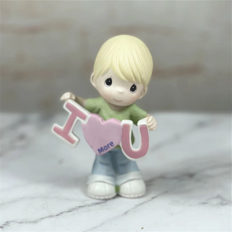 

Ceramic Collection Cartoon Creativity American Precious Moments Porcelain LOVE Boy Figurines Home Decoration Holiday Gifts