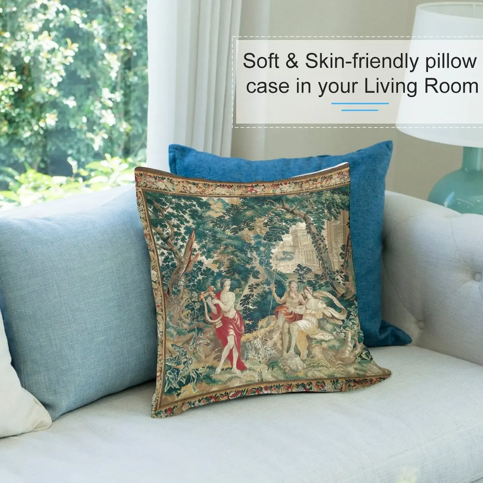 Орфеус играет лиру до хида и хурмы из Орфея Евровидения или декоративная подушка