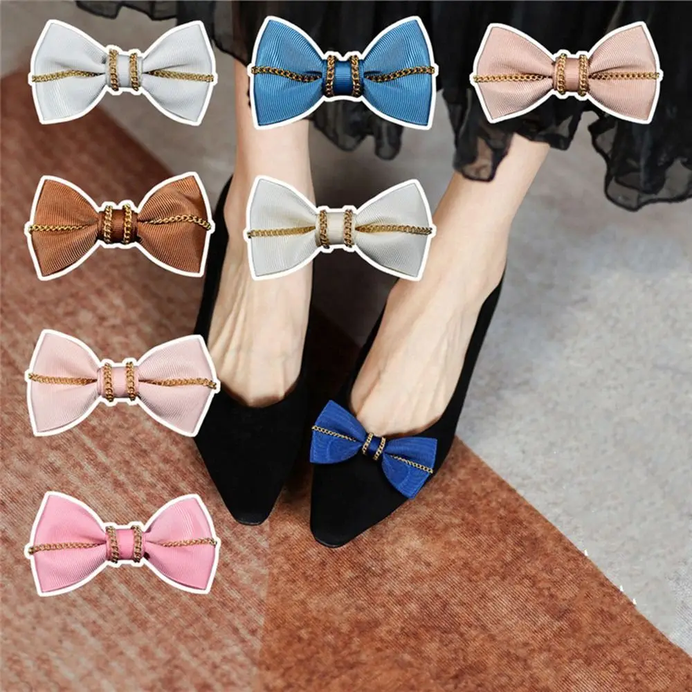 

Fashion 1 Pair Bow Shoe Clips Decorative Shoe Clips Shoe Flowers for Dress Hat Shoe Wedding DIY Craft Party Decorations