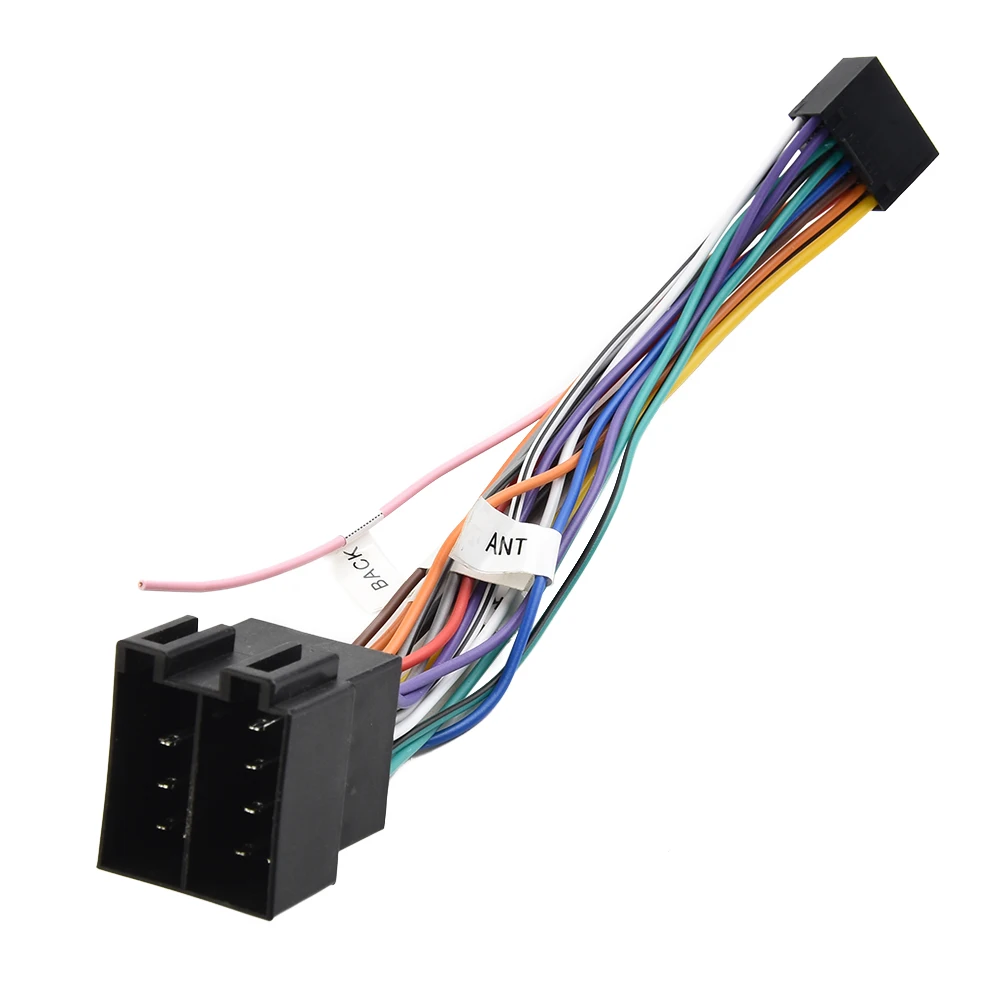 

16 Pin Cable Connector For ISO Female Adapter Car Stereo Radio Universal Male Plug To Female Connector Wiring Harness