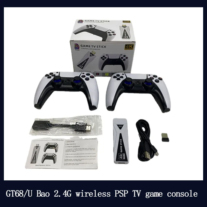 

2023 New GT68 Game Console Ubao 2.4G Wireless PSP Game Stick 4k 10000 Game Support Multiple National Languages and Emulators