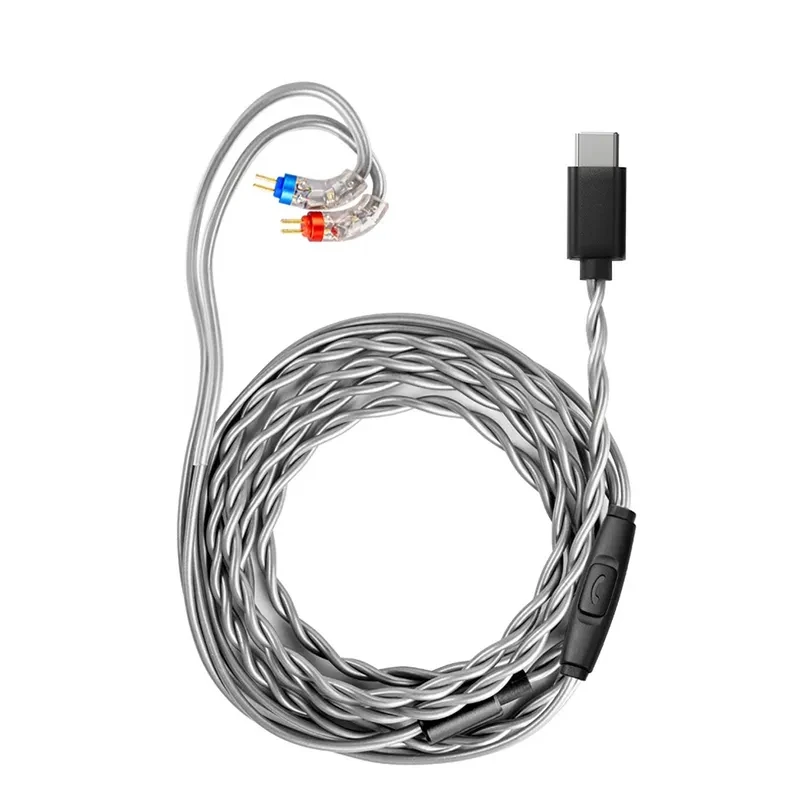 

FiiO LS-TC1 Type C to 0.78 2pins Digital Wire Control with Microphone TYPEC Earphone Cable for FiiO FD11/FH11 etc.