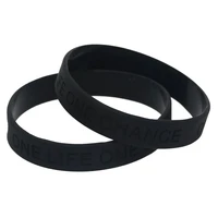 1pc fashion black silicone wristband bracelet one life one chance letters bangles rubber bracelet men women jewelry sh066