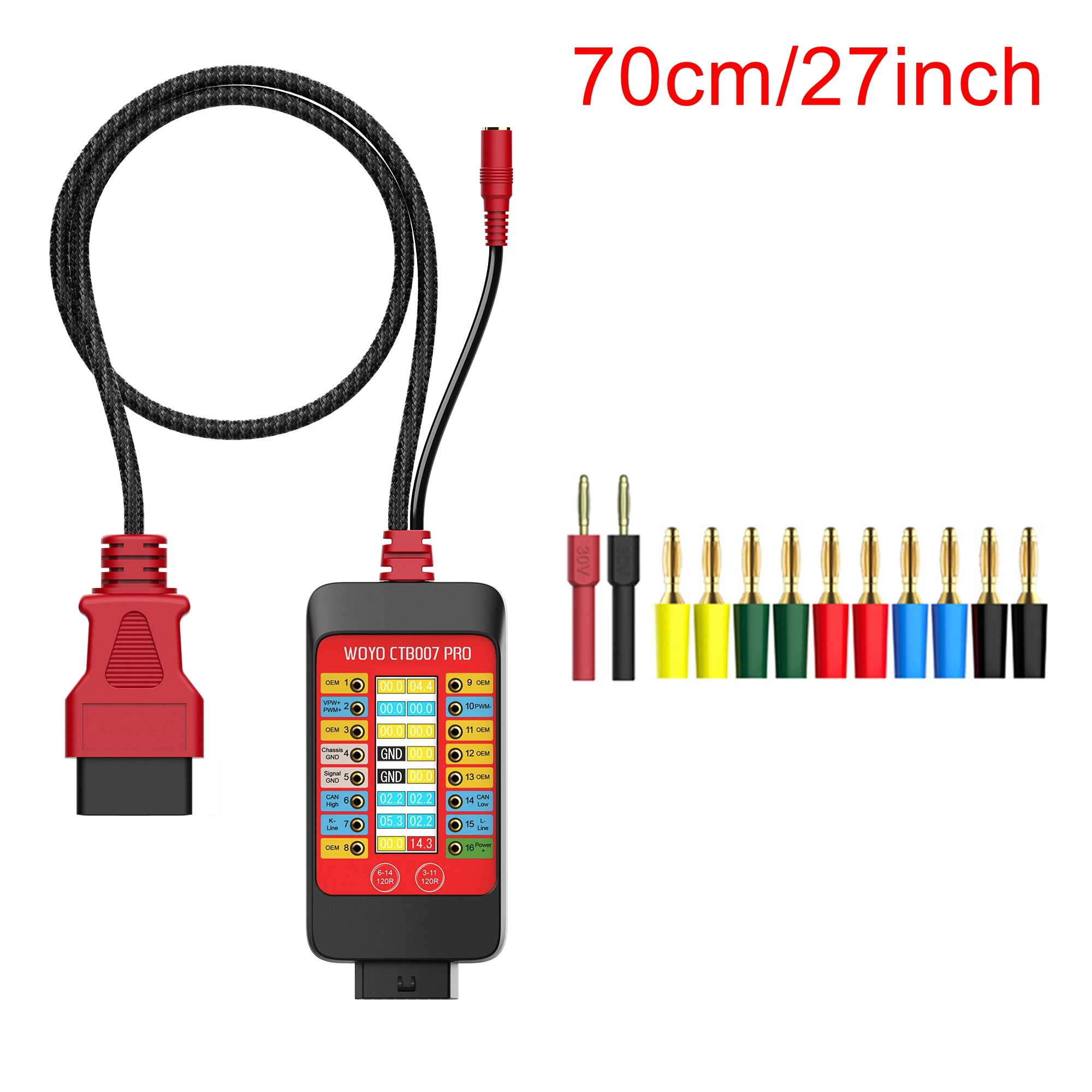 

Диагностический Инструмент CTB007 PRO OBD2 С 16-контактным Разъемом J1962, ЖК-дисплеем, Тестером Давления Топлива