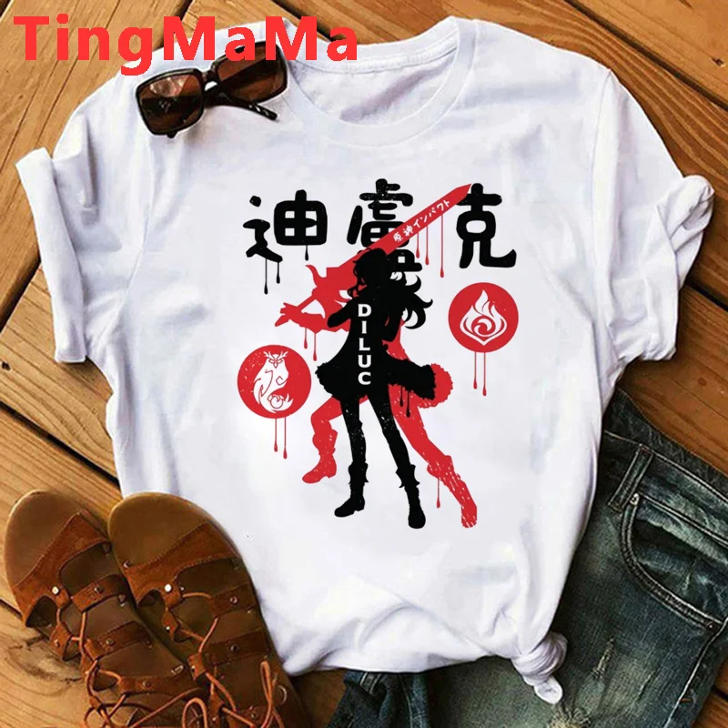 

Футболка Genshin Impact Hu Tao Xiao, Мужская футболка с принтом ulzzang harajuku kawaii couple top tees, футболка, эстетичная белая футболка