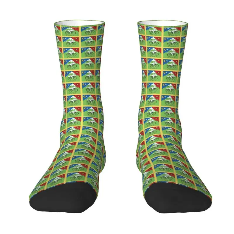 

Funny Men's LSD Bicycle Day Albert Hoffman Dress Socks Unisex Warm Breathbale 3D Print Acid Blotter Party Crew Socks