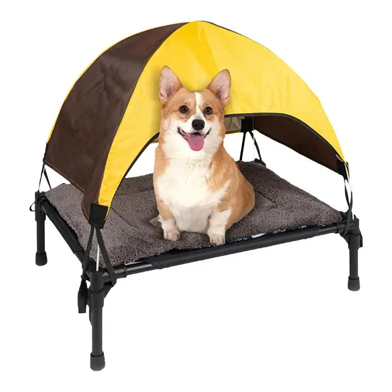 

Cot Raised With For Canopy Bed Elevated Bed Pet Dog Outdoor Removable Breathable Foldable Bag Camping Shade Tent Carrying Dog