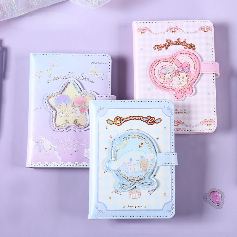 

Sanrioed Kawaii Anime Cartoon series My melody Kuromi Cinnamoroll Creative cute girl cane diary notebook student stationery gift