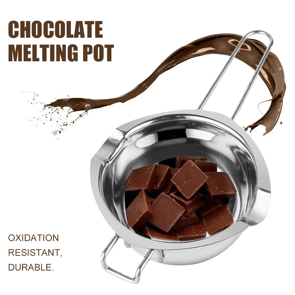 

400ml Double Boiler Pot Chocolate Melting Pot 304 Stainless Steel for Melting Butter Cheese Candy Kitchen Cooking Accessories