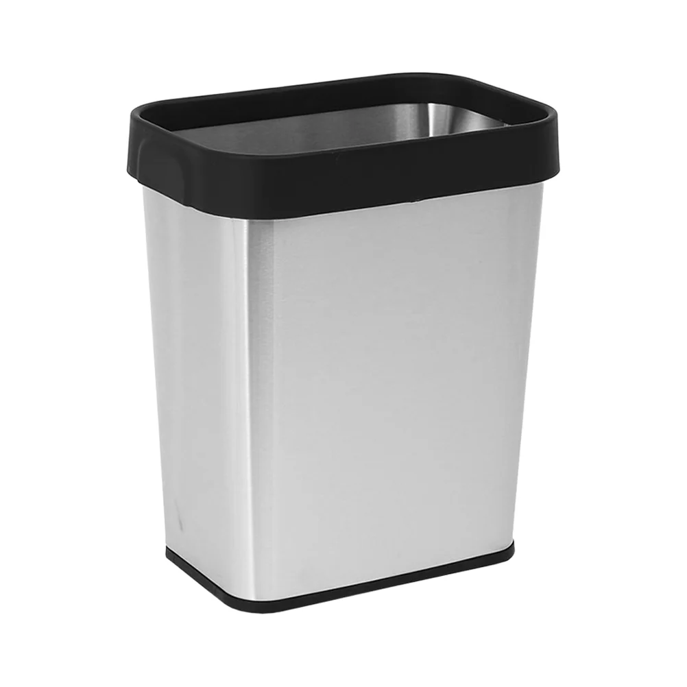 

Durable Garbage Can Stainless Steel Rectangle Trash Can Kitchen Rubbish Bin for Living Room Office House