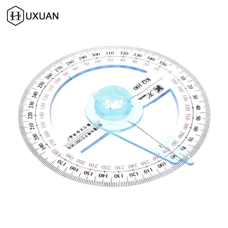 

Portable Diameter Of 10cm Plastic 360 Degree Pointer Protractor Ruler Angle Finder Swing Arm For School Office Supplies