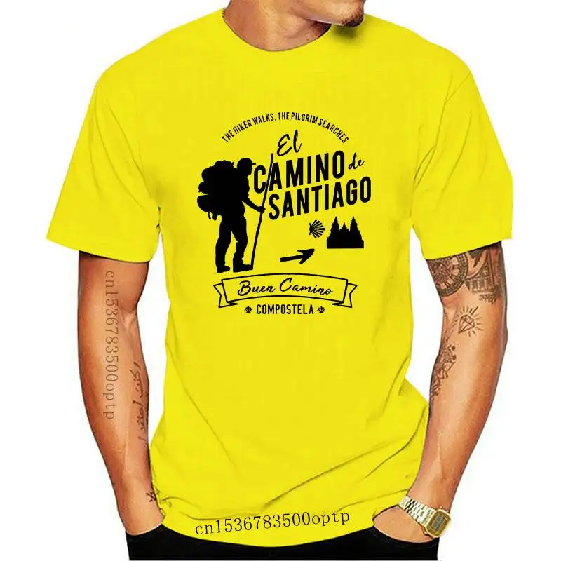 

Buen Camino De Santiago Compostela Spain Pilgrim Hikers T-Shirt 2020 Summer Men Short Sleeve T-Shirt