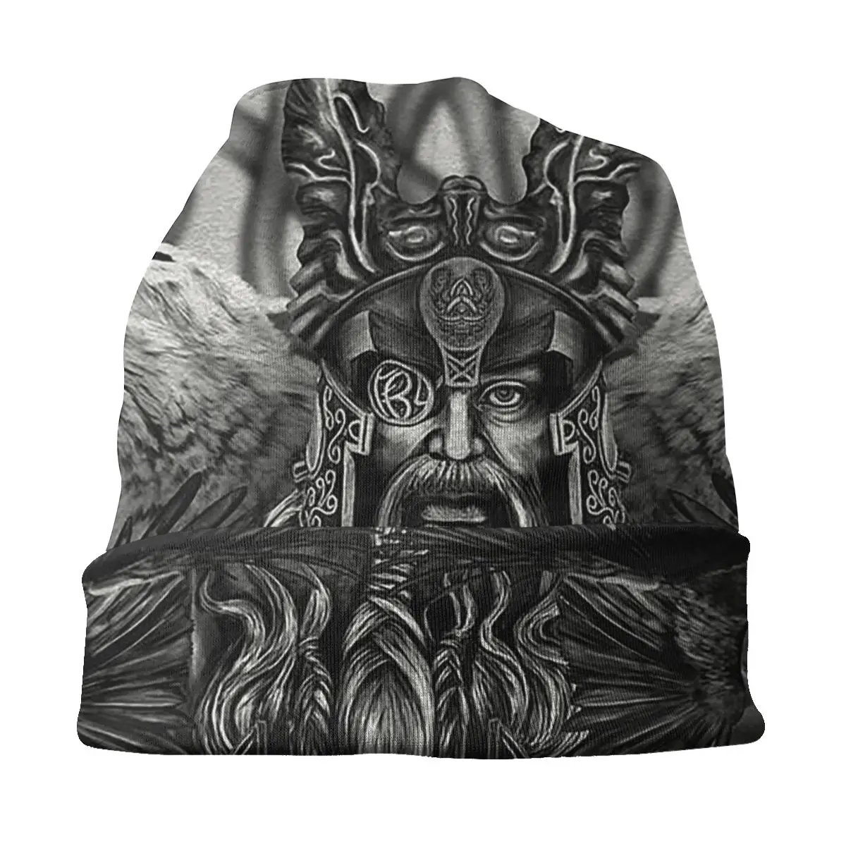 Фото Шляпа Odin Father lioudмила Перри, винтажные шапочки для улицы, облегающие шапки, шапки с мифологией викингов, мужские и женские вязаные шапки, тепл... №3